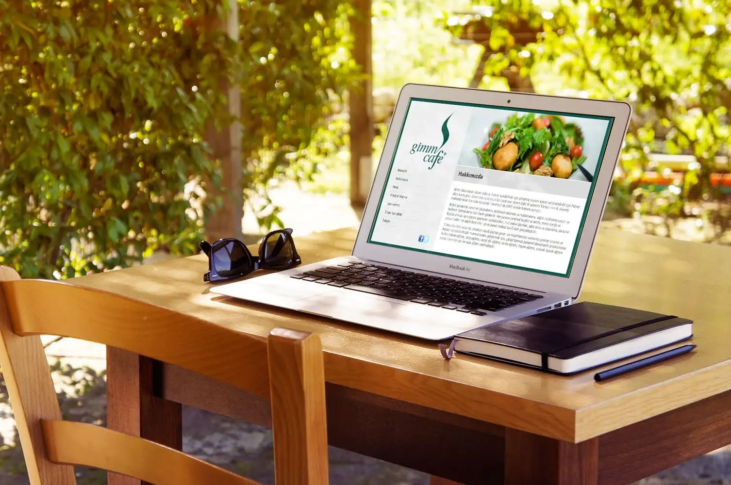 Gimm Cafe web sitesi tasarımı referans görseli